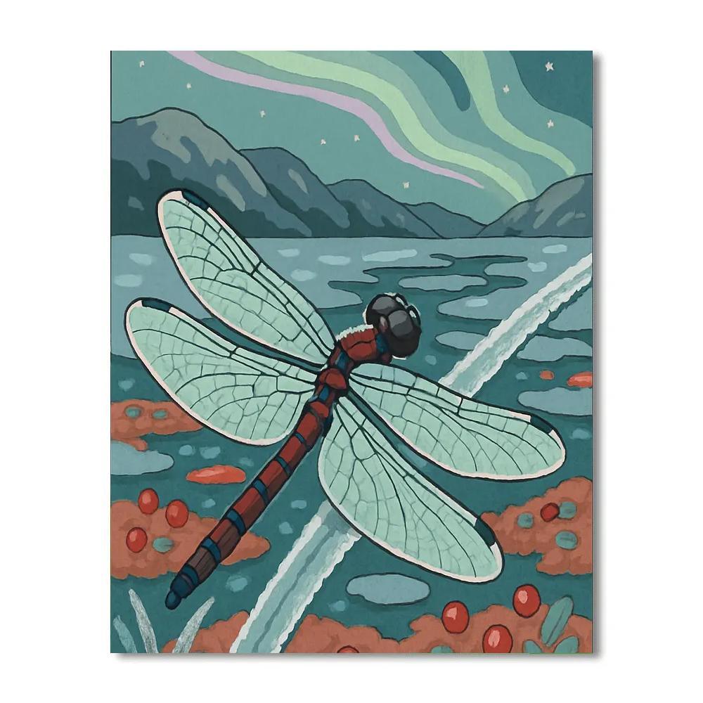 Highland Bog With Dragonfly Gleam Painting by numbers kit