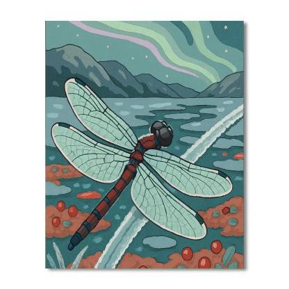 Highland Bog With Dragonfly Gleam Painting by numbers kit