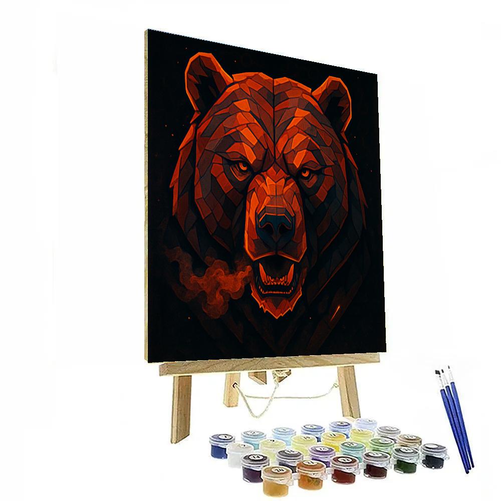 Ember Forge Bear paint by numbers