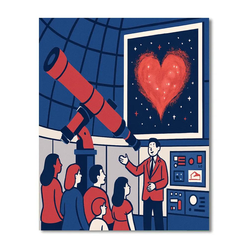 Star Observatory Valentines Day Tour paint by color