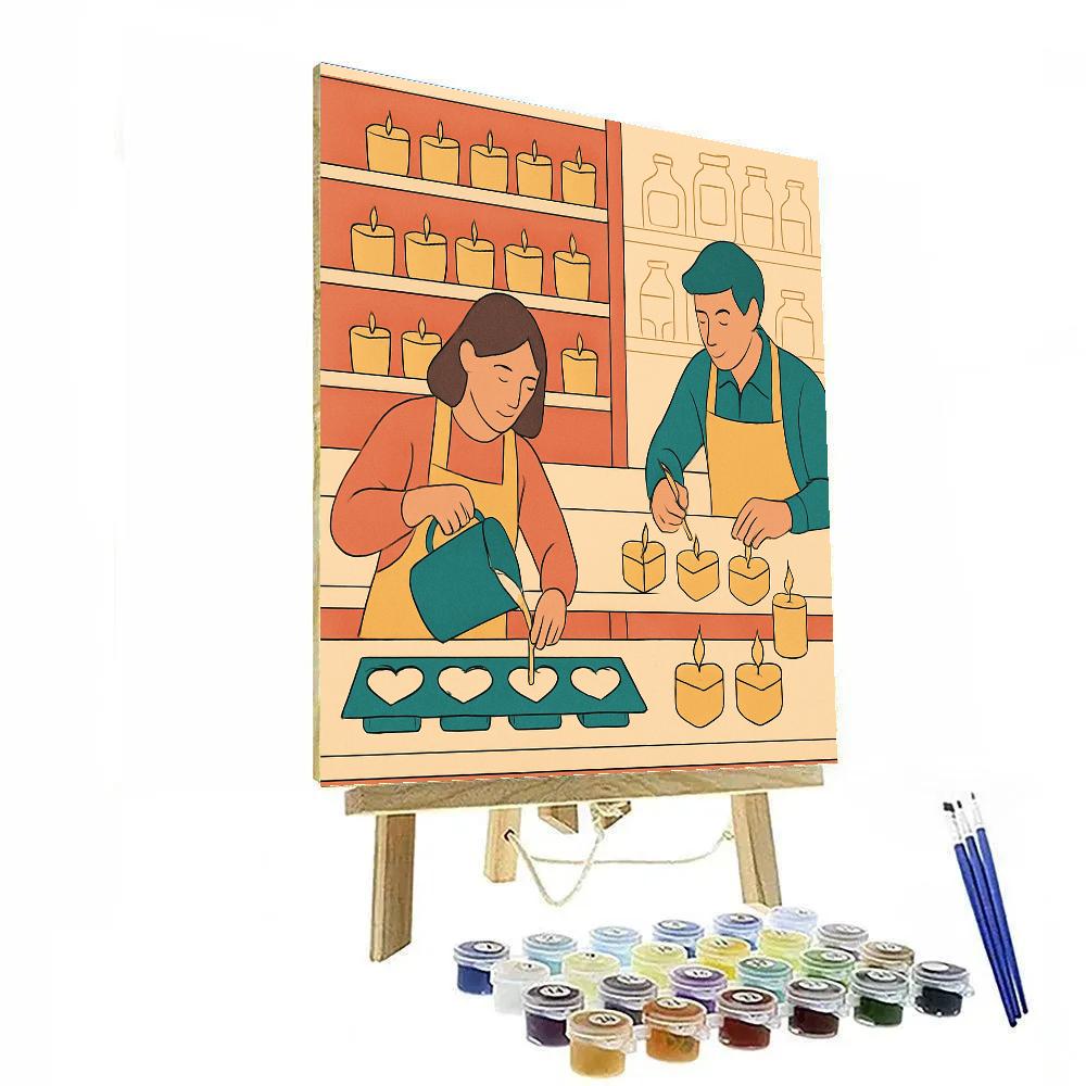 Valentines Day Artisan Candle Studio paint by color