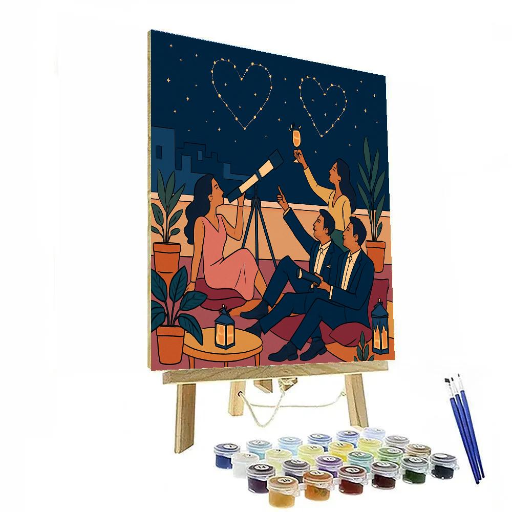 Stargazer Terrace Valentines Day Soiree paint by numbers