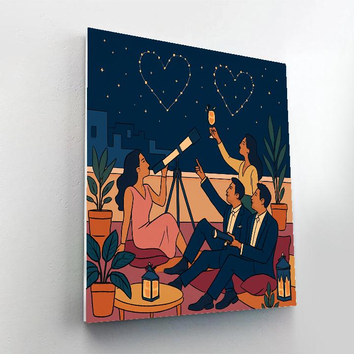 Stargazer Terrace Valentines Day Soiree paint by numbers