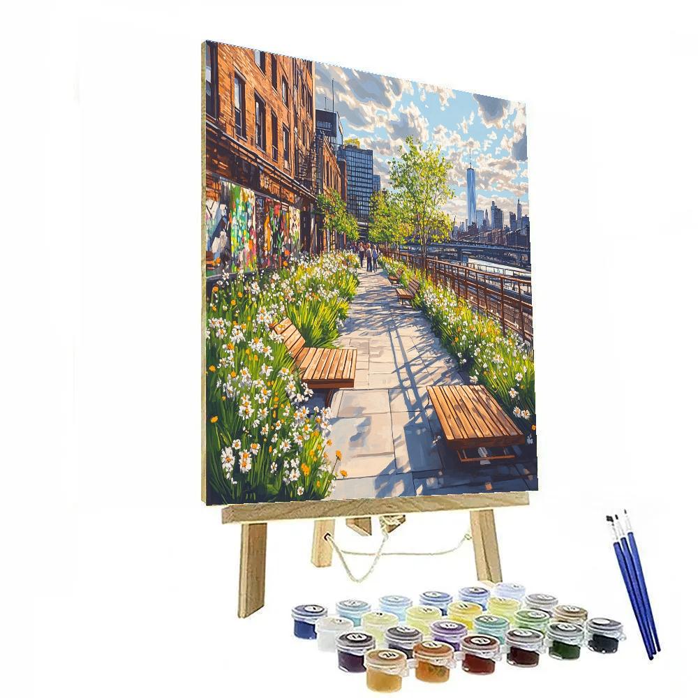 Elevated High Line Park Overlooking Chelsea New York United States DIY paint by numbers