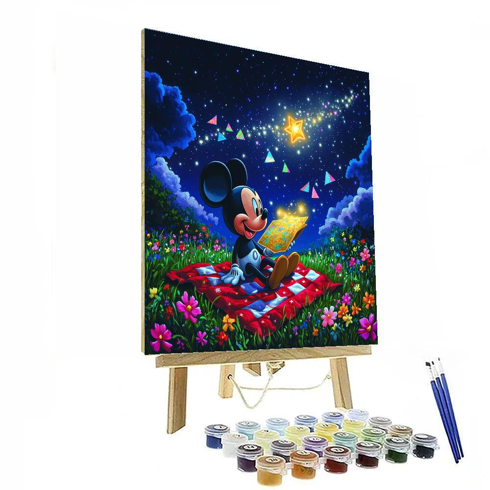 Mickey Mouse Star Map Picnic Painting by numbers kit