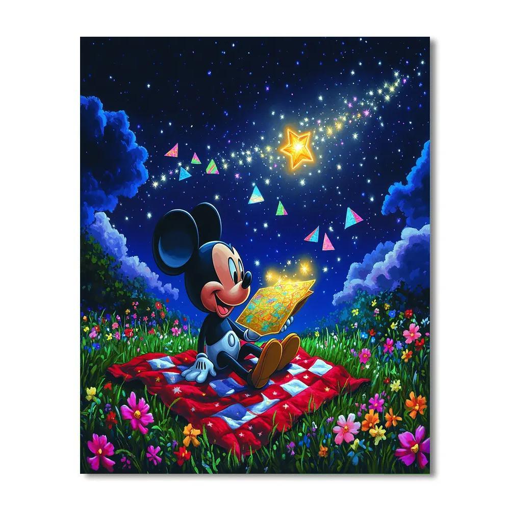 Mickey Mouse Star Map Picnic Painting by numbers kit