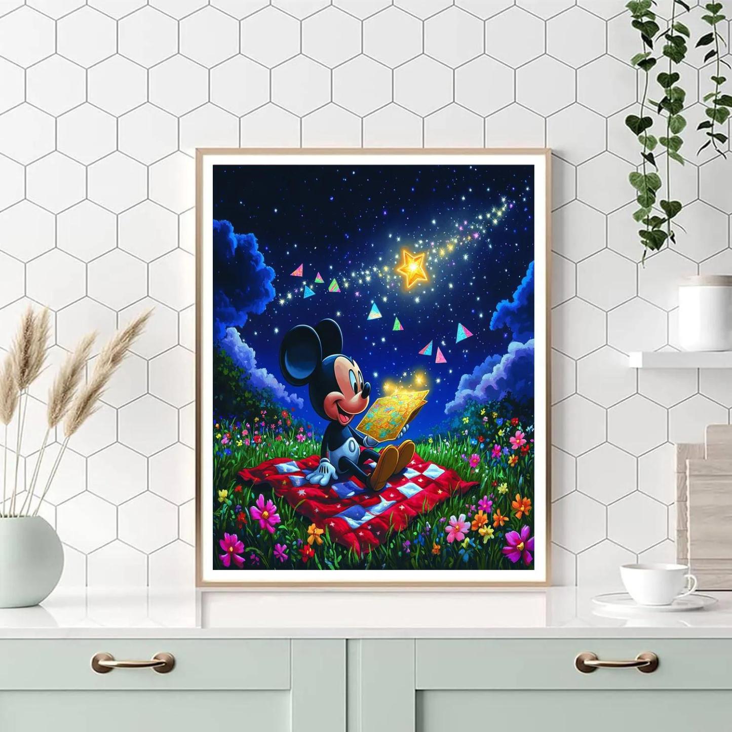 Mickey Mouse Star Map Picnic Painting by numbers kit