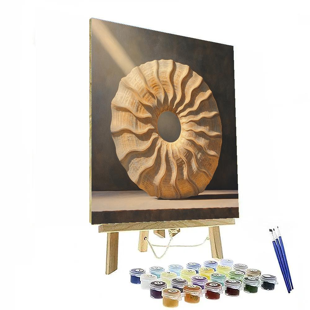 Caravaggio Inspired Fossil Spiral In Deep Shadow Paint by numbers art