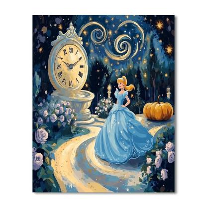 Cinderella Garden Clockwork Glow DIY paint by numbers