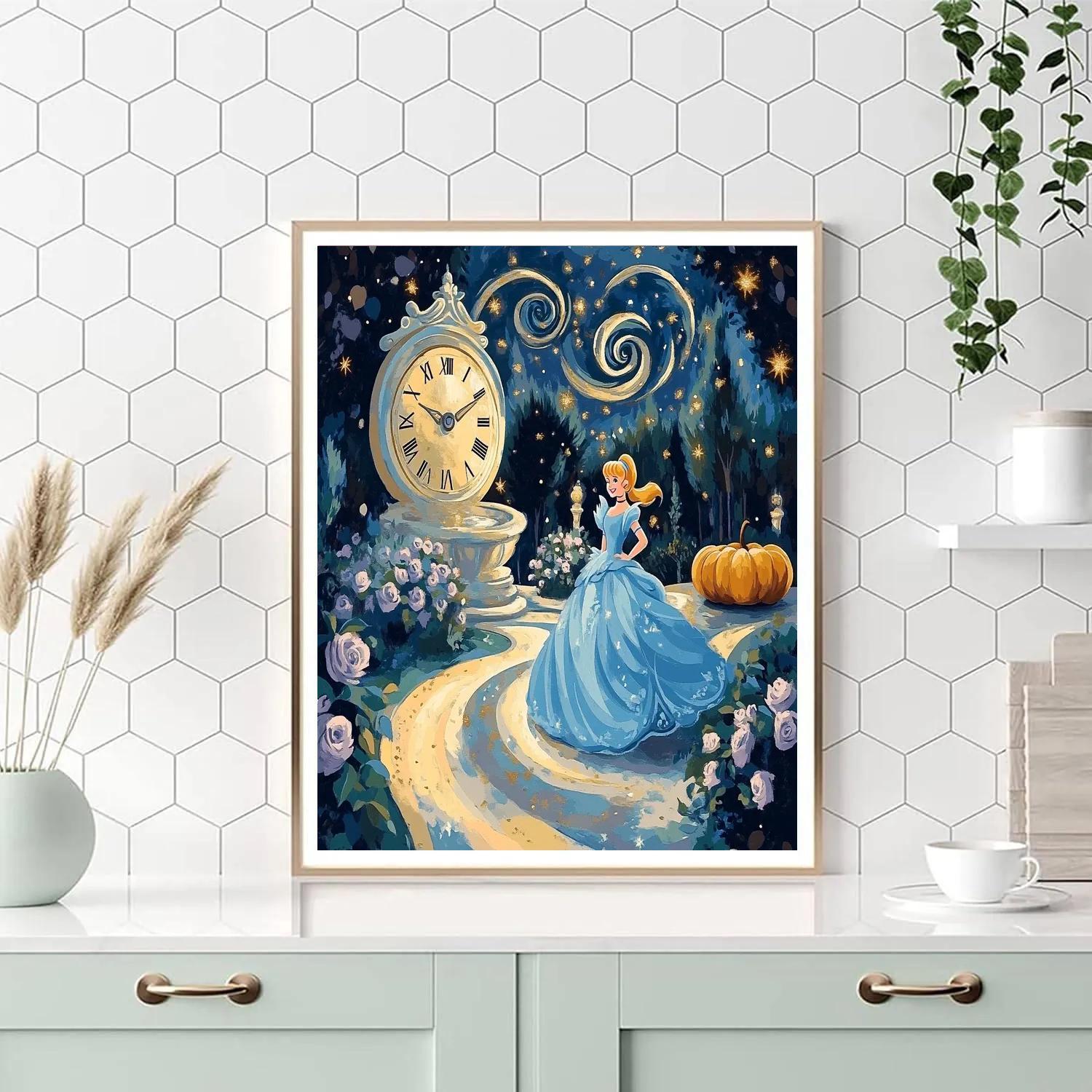 Cinderella Garden Clockwork Glow DIY paint by numbers