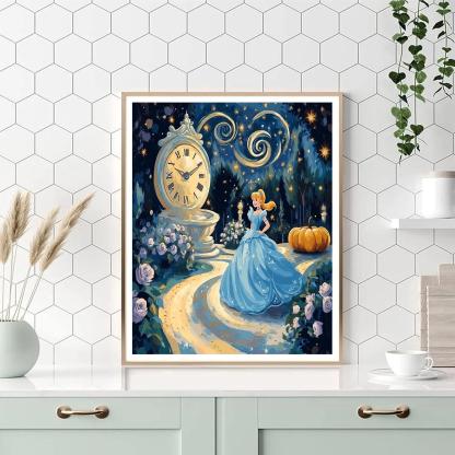 Cinderella Garden Clockwork Glow DIY paint by numbers