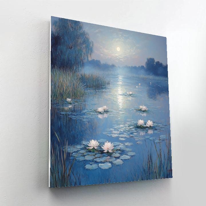 Claude Monet Inspired Water Lilies And Moonlight Numbered painting kits