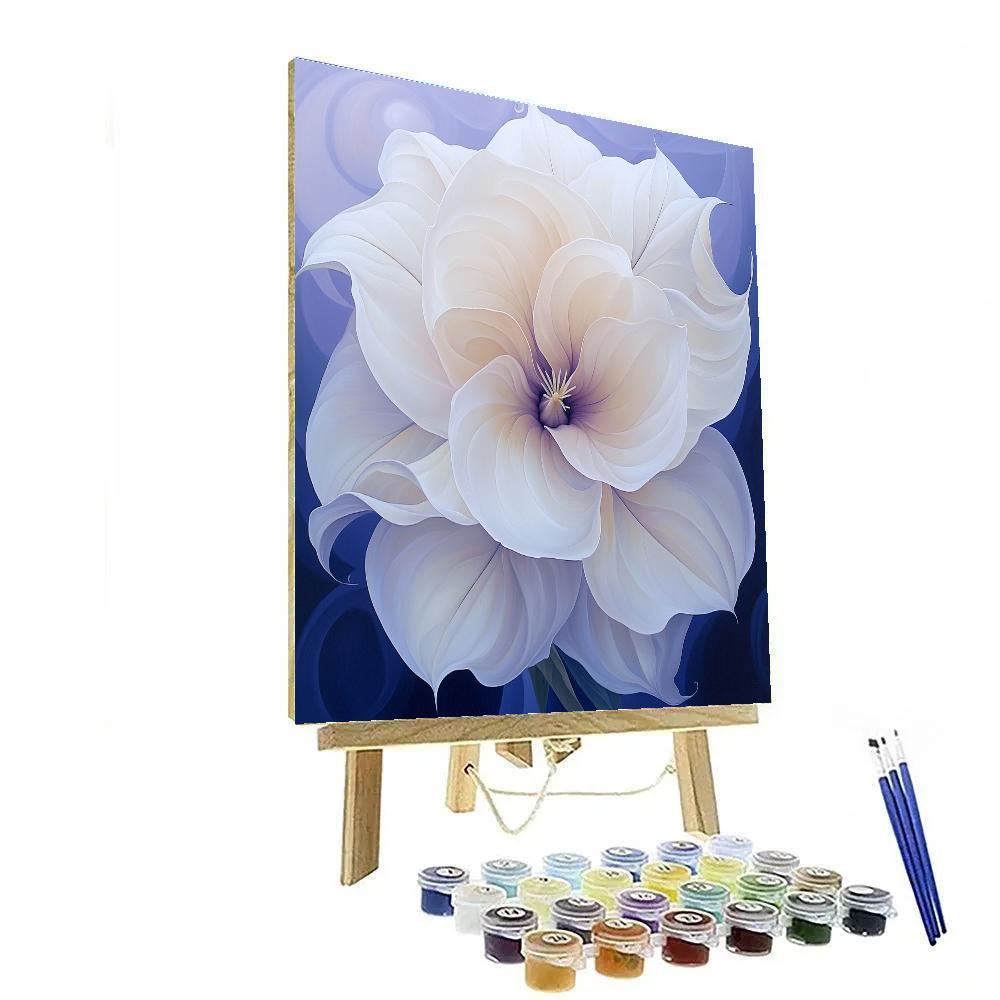 Georgia OKeeffe Inspired Luminous Datura Moon Blossom Closeup painting number kit