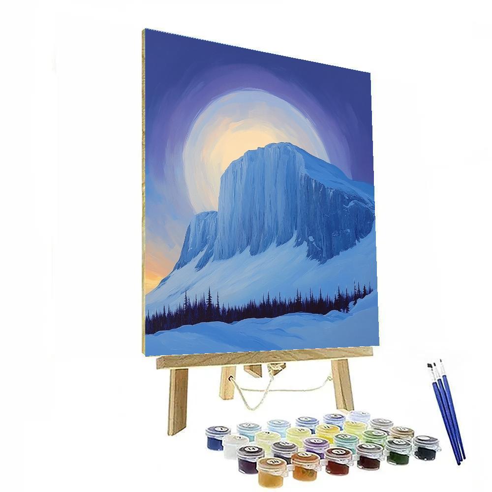 Lawren Harris Inspired Cathedral Ridge Under Polar Halo paint by numbers