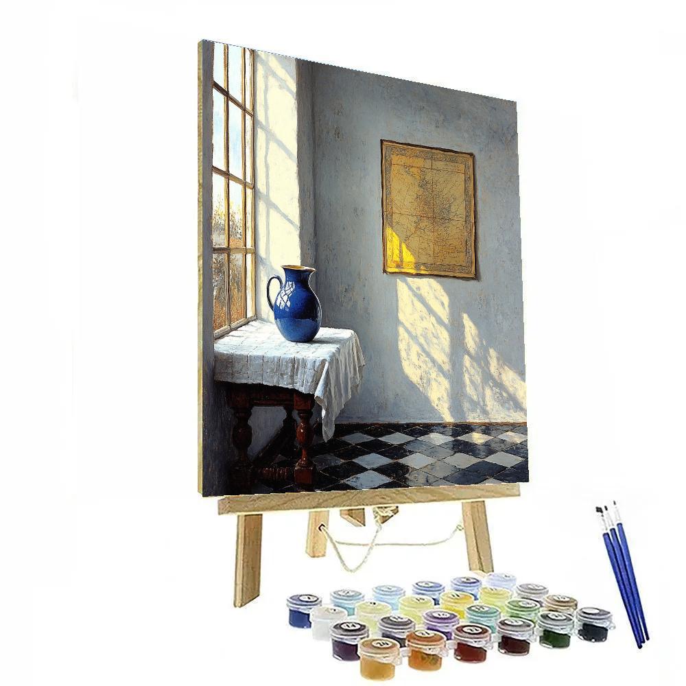 Johannes Vermeer Inspired Lapis Jug And Sunlit Map Wall Painting by numbers kit
