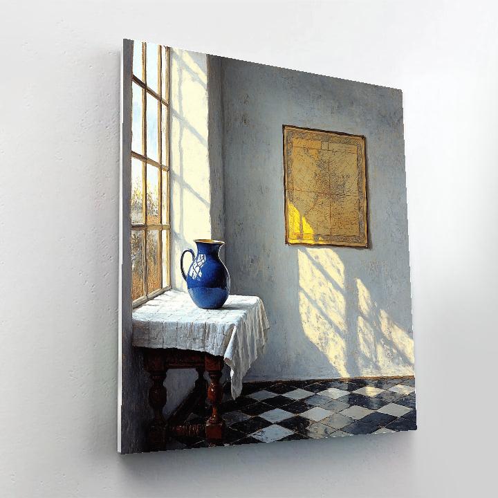 Johannes Vermeer Inspired Lapis Jug And Sunlit Map Wall Painting by numbers kit