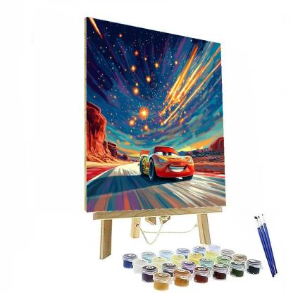 Lightning McQueen Meteor Track Dash paint by number