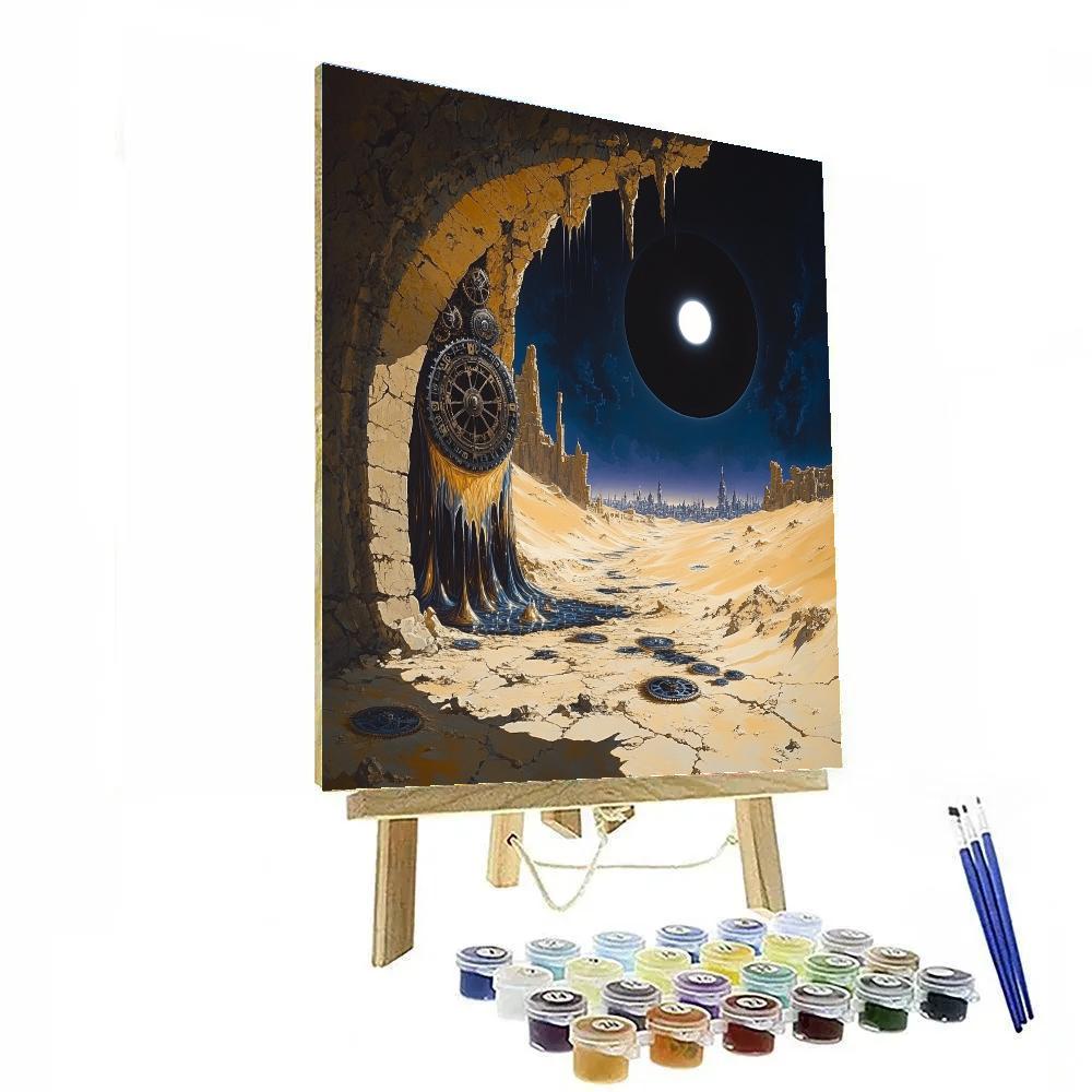 Salvador Dali Inspired Desert Eclipse Clockwork Painting by numbers kit