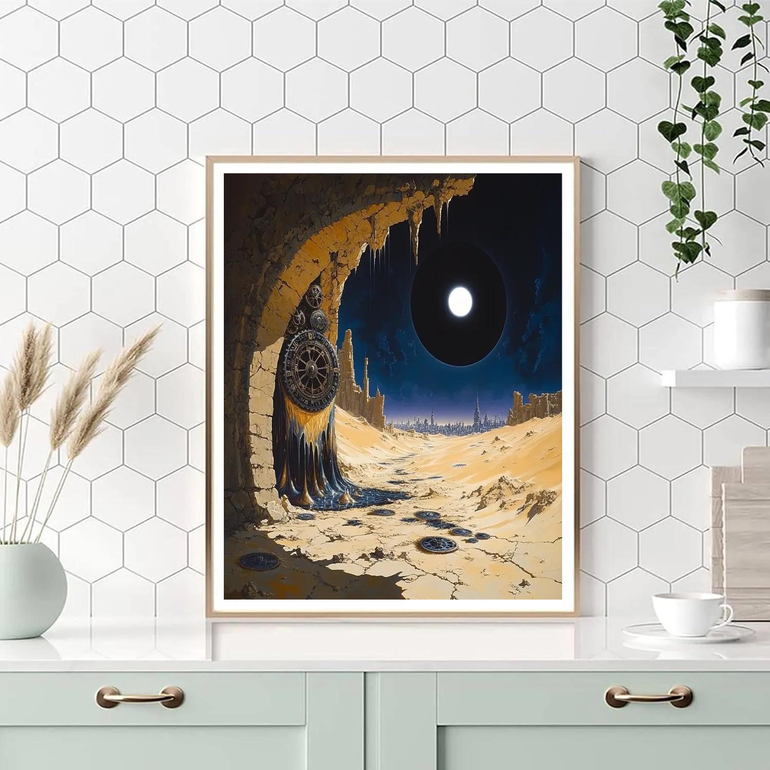 Salvador Dali Inspired Desert Eclipse Clockwork Painting by numbers kit