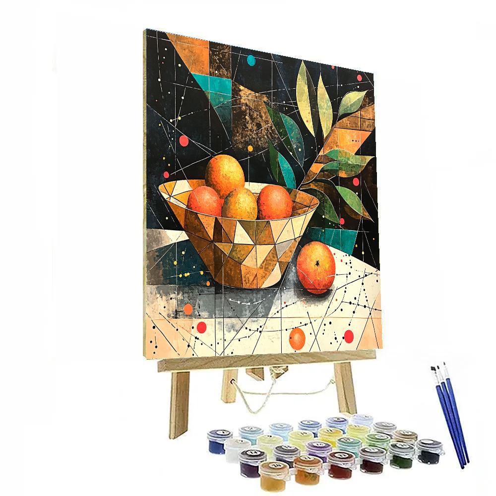 Pablo Picasso Inspired Geometric Still Life Of Constellation Fruits Painting by numbers kit