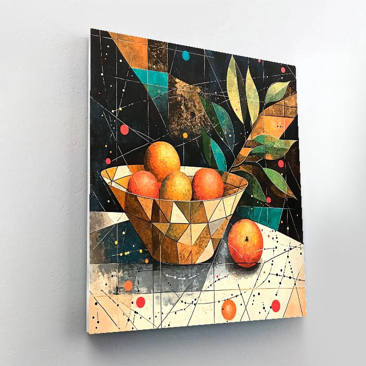 Pablo Picasso Inspired Geometric Still Life Of Constellation Fruits Painting by numbers kit