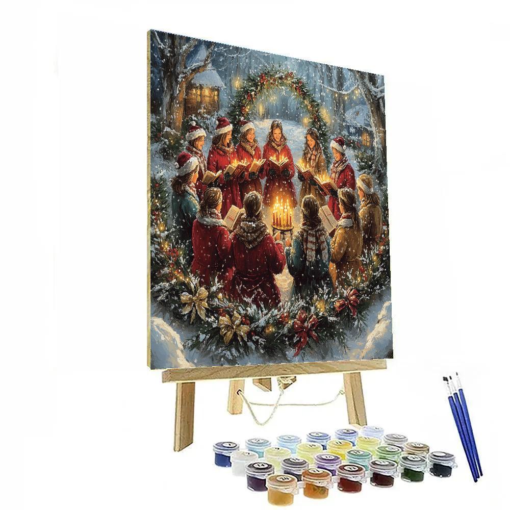 Candle Circle Carol paint by number