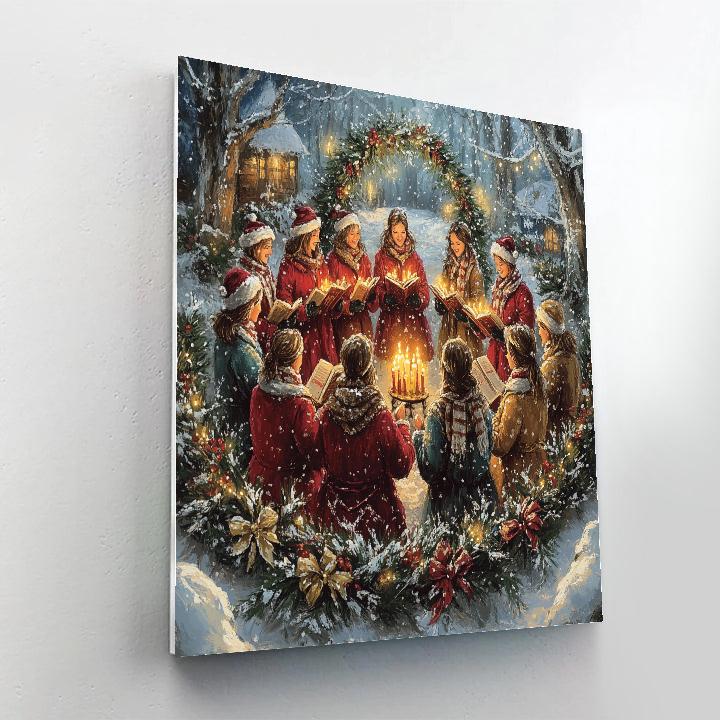 Candle Circle Carol paint by number