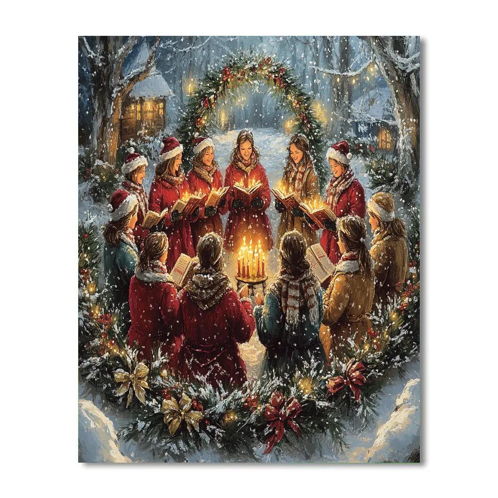 Candle Circle Carol paint by number