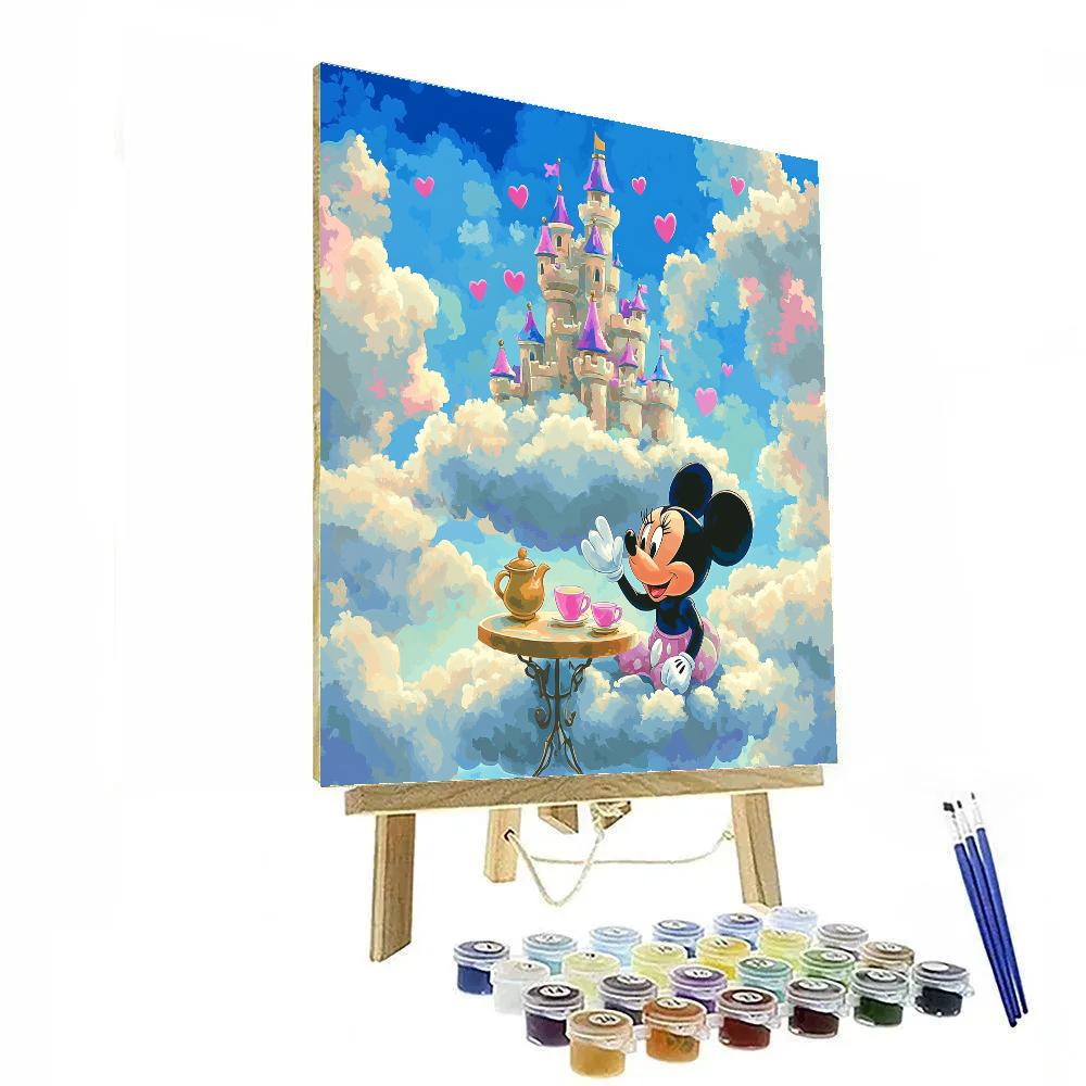 Minnie Mouse Cloud Castle Tea Party DIY paint by numbers