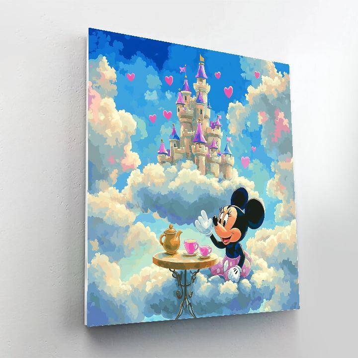 Minnie Mouse Cloud Castle Tea Party DIY paint by numbers