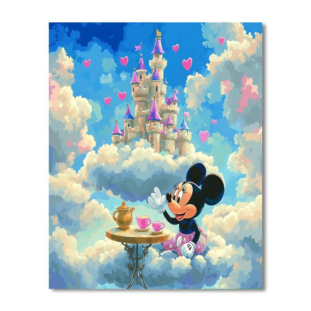 Minnie Mouse Cloud Castle Tea Party DIY paint by numbers