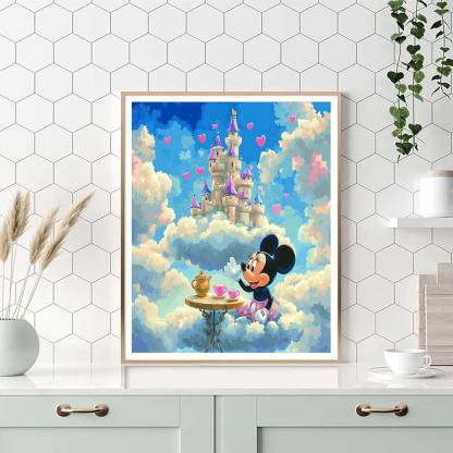 Minnie Mouse Cloud Castle Tea Party DIY paint by numbers