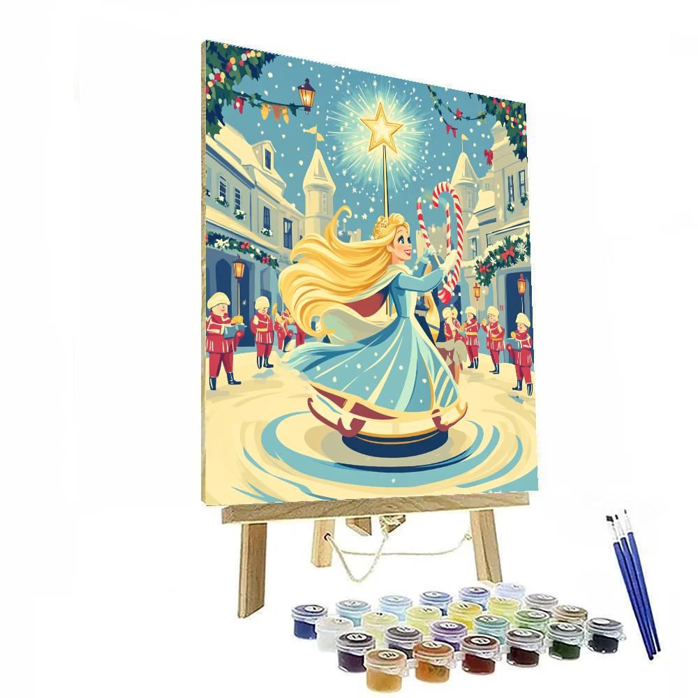 Aurora Carousel Christmas Parade Painting by numbers kit