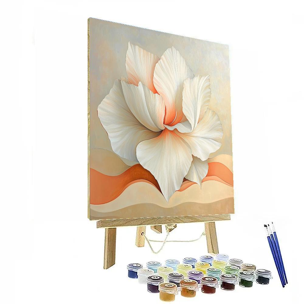 Georgia O Keeffe Inspired Desert Orchid Closeup DIY paint by numbers