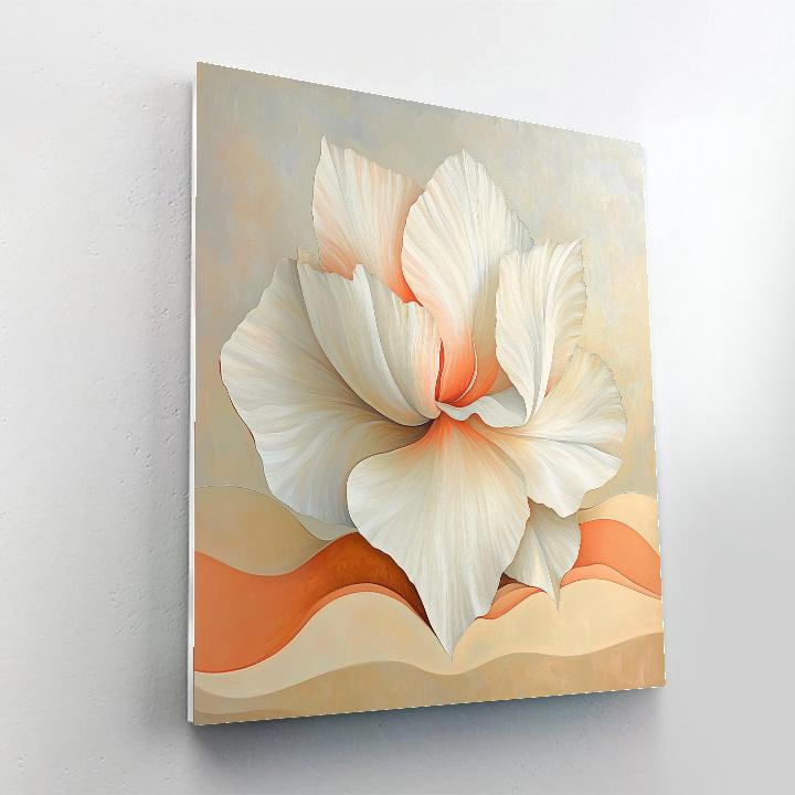 Georgia O Keeffe Inspired Desert Orchid Closeup DIY paint by numbers