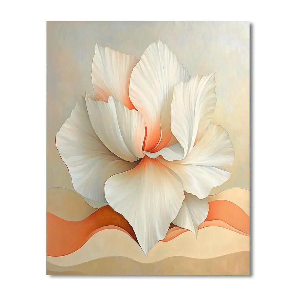 Georgia O Keeffe Inspired Desert Orchid Closeup DIY paint by numbers