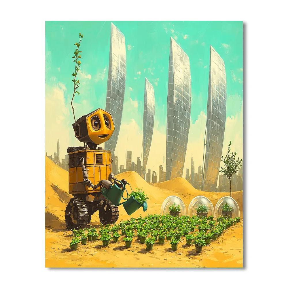 WALL E Solar Sail Garden DIY paint by numbers
