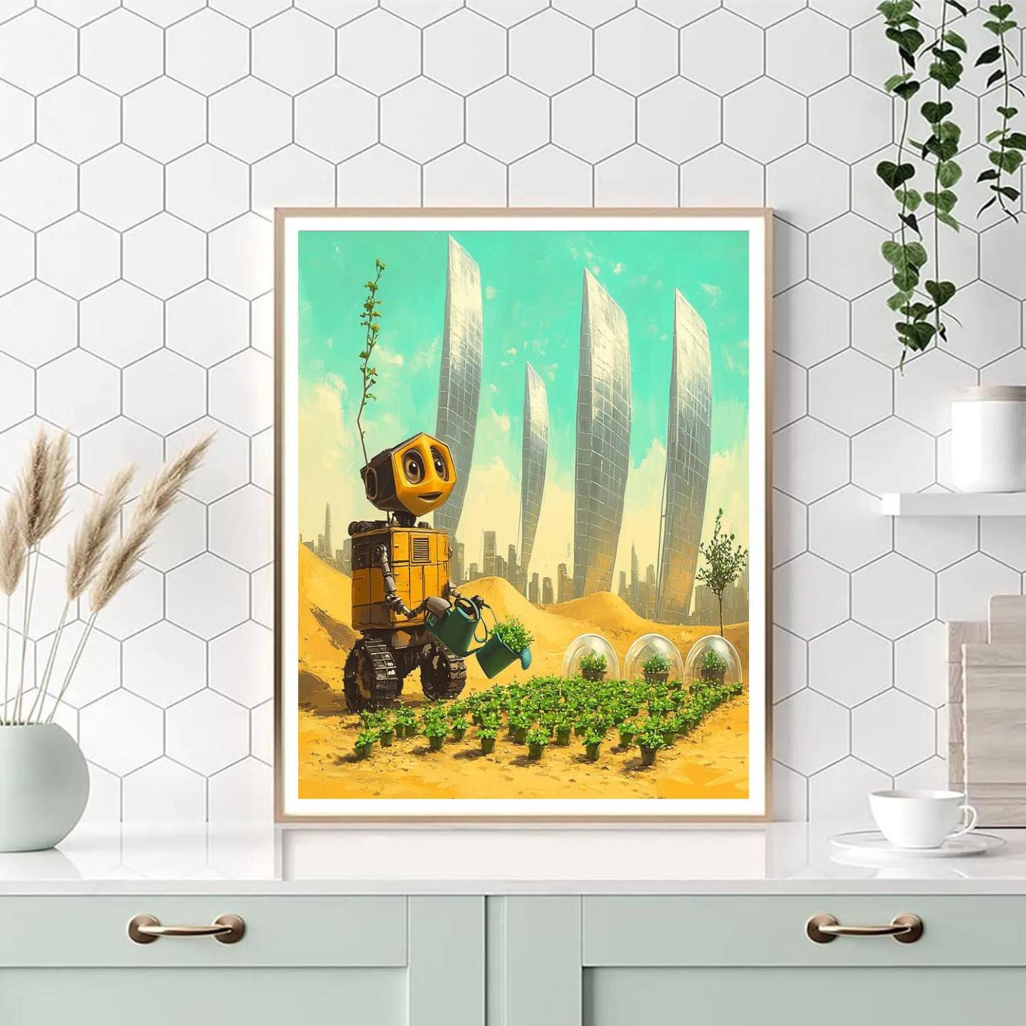 WALL E Solar Sail Garden DIY paint by numbers