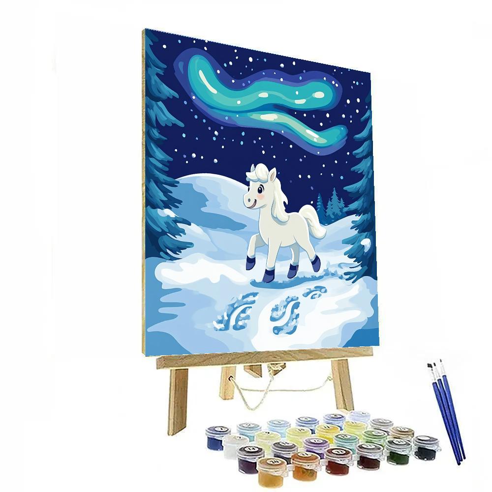 Sven Northern Lights Snow Trail Paint by numbers kits