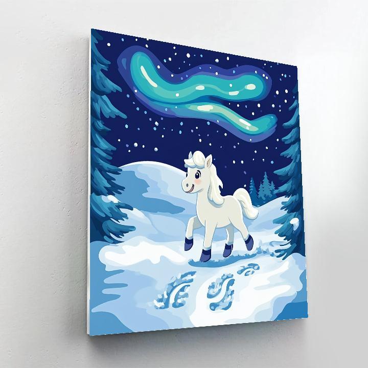 Sven Northern Lights Snow Trail Paint by numbers kits