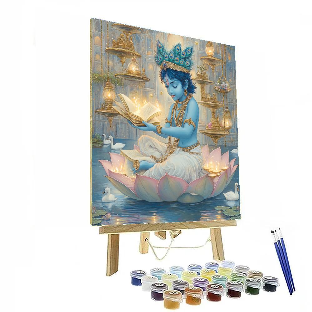 Krishna And The Floating Lotus Library Paint by numbers kits