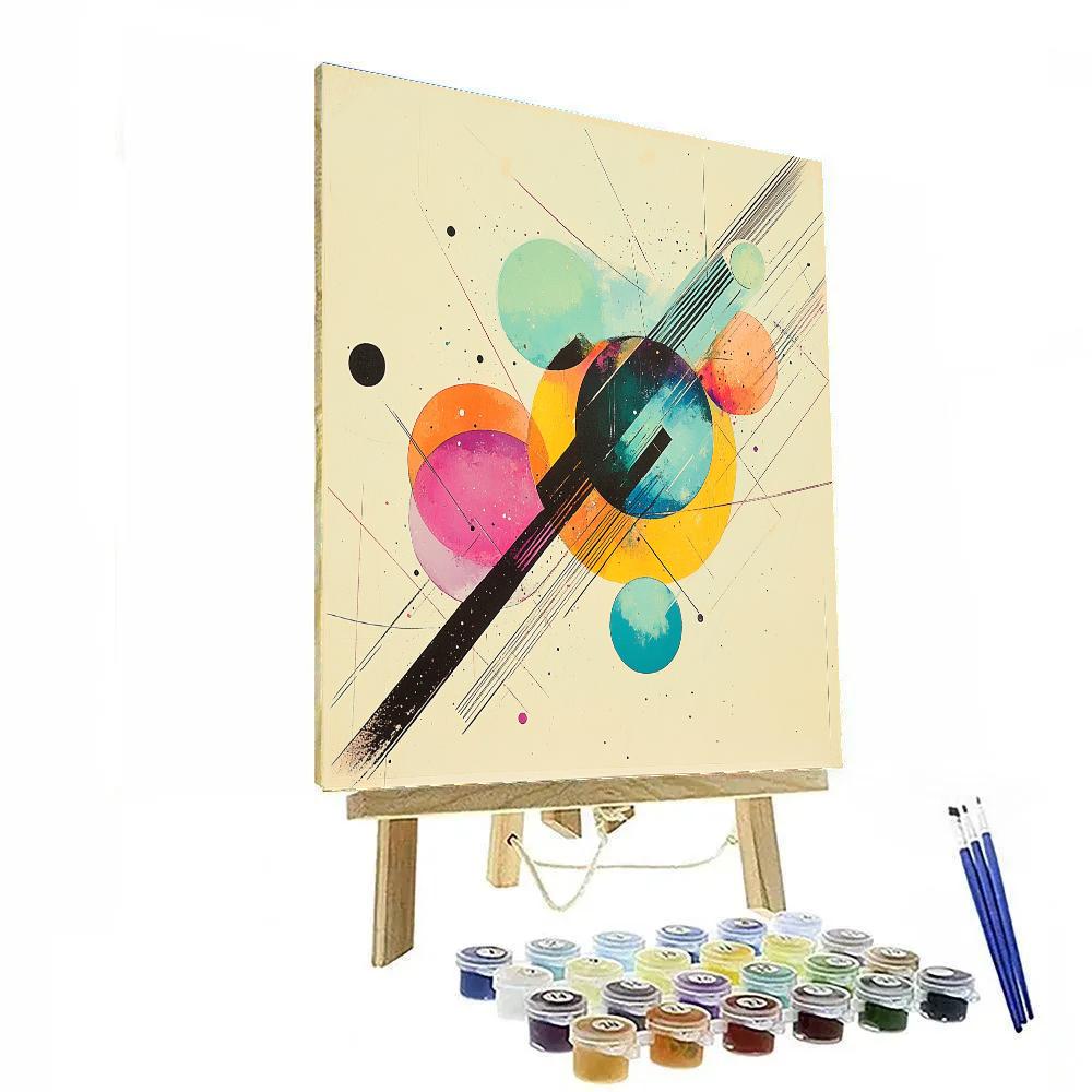 Wassily Kandinsky Inspired Solar System Symphony paint by number