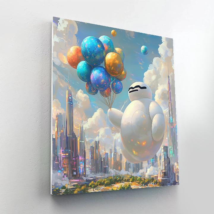 Baymax Balloon Planet Rescue Numbered painting kits