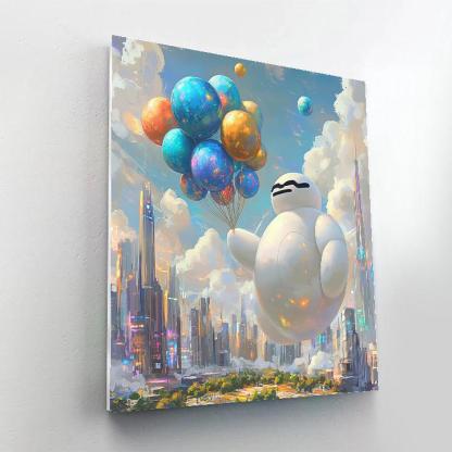 Baymax Balloon Planet Rescue Numbered painting kits