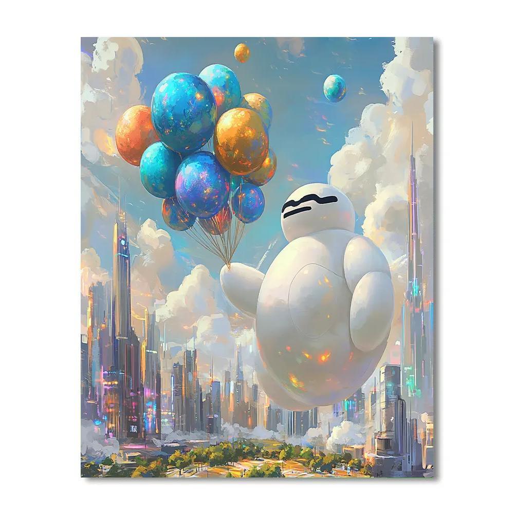 Baymax Balloon Planet Rescue Numbered painting kits