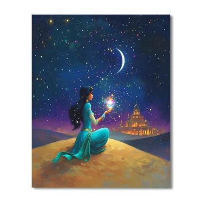 Princess Jasmine Desert Starglass Discovery Painting by numbers kit