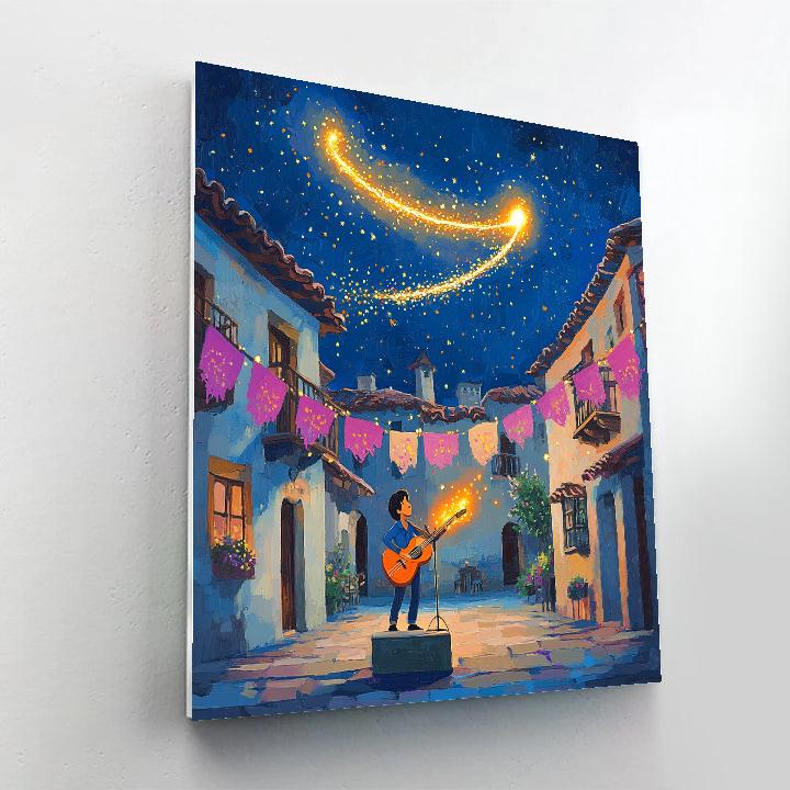 Miguel Guitar Comet Concert Number painting