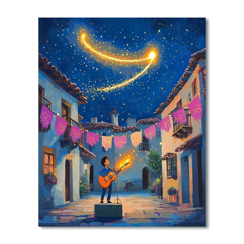 Miguel Guitar Comet Concert Number painting