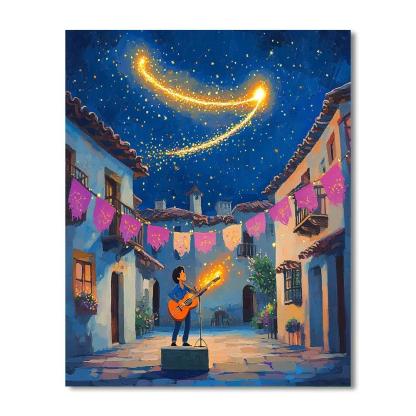 Miguel Guitar Comet Concert Number painting