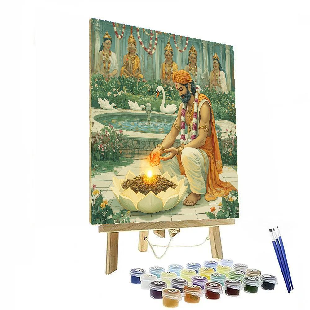 Garden Workshop With Brahma In Bloom Numbered painting kits